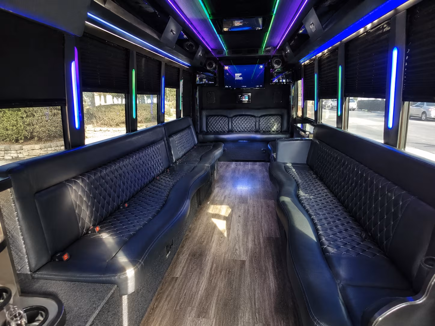 west haven 15 passenger party bus interior