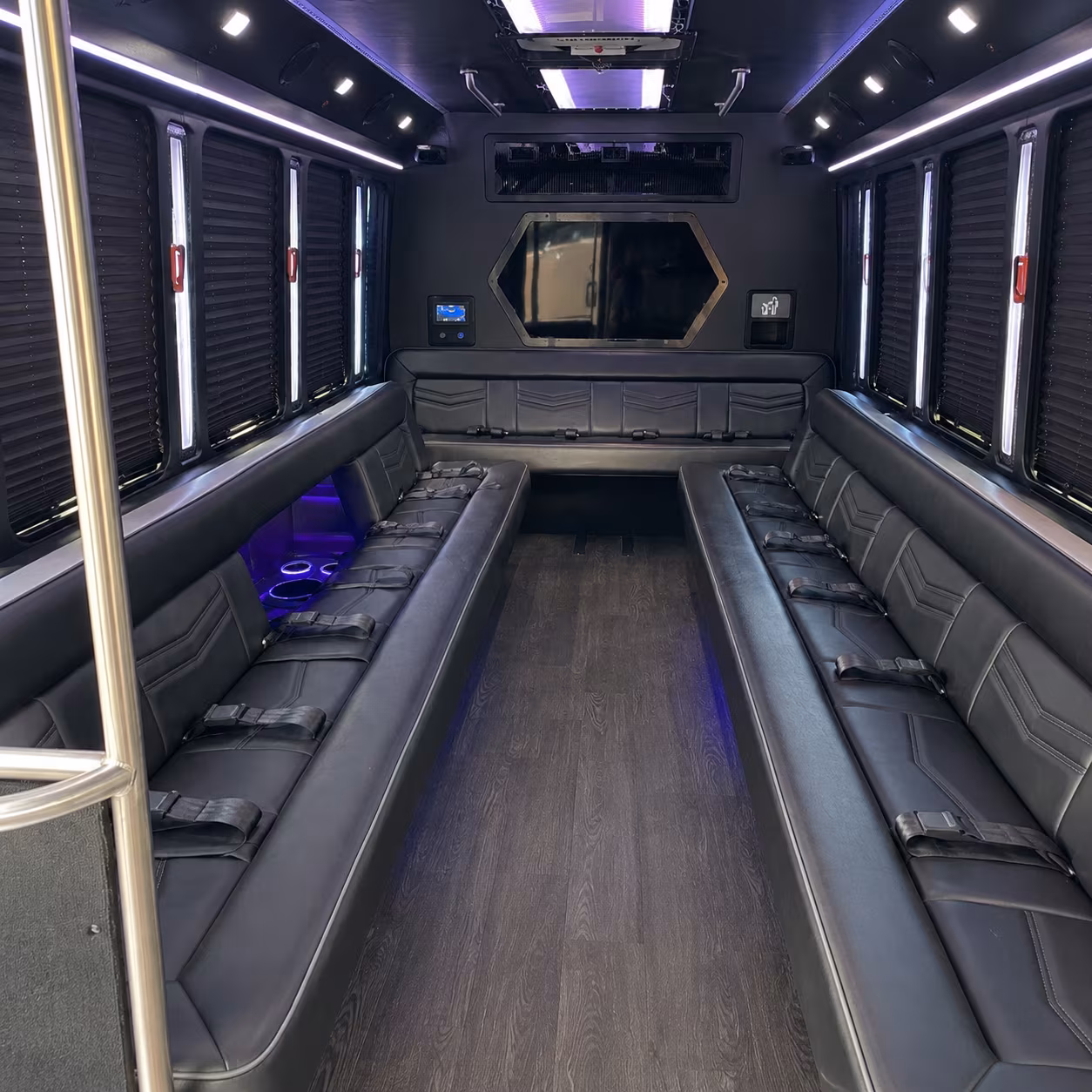 west haven 18 passenger party bus interior