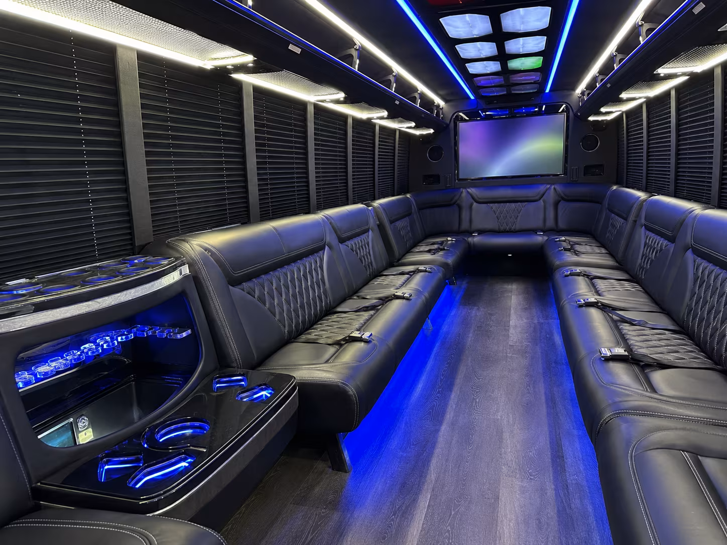 west haven 20 passenger party bus inside