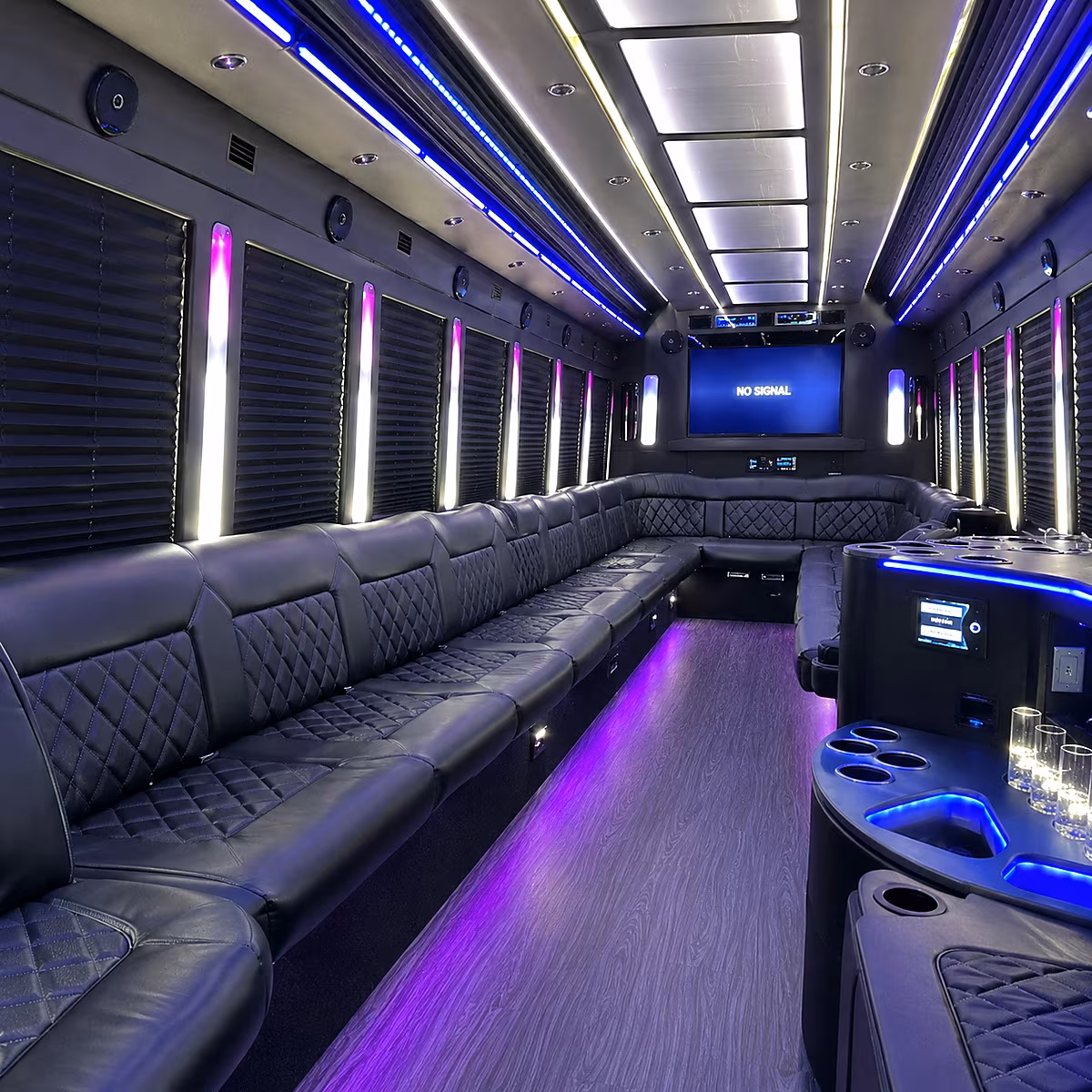 west haven 30 passenger party bus inside