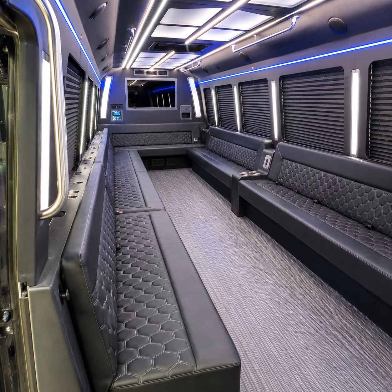 west haven 40 passenger party bus interior
